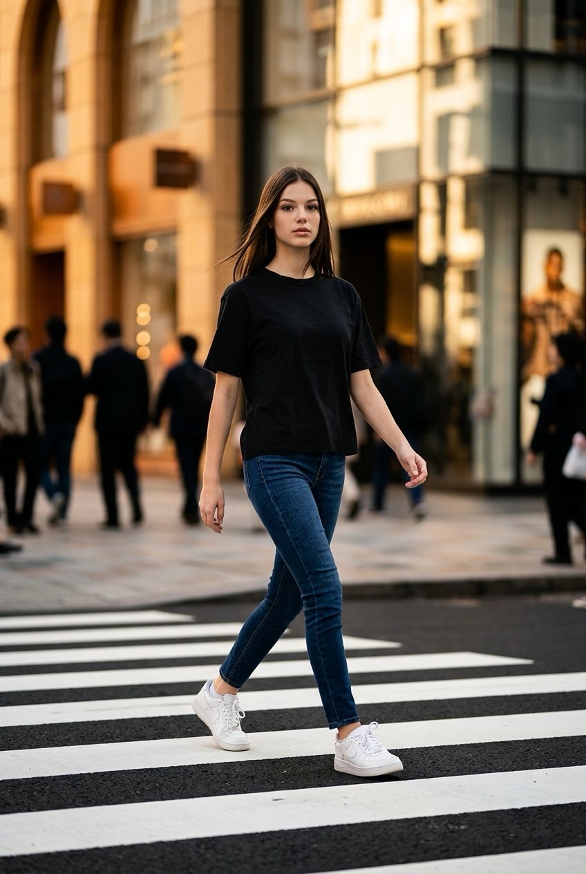 Oversize Basic T-Shirt - SİYAH