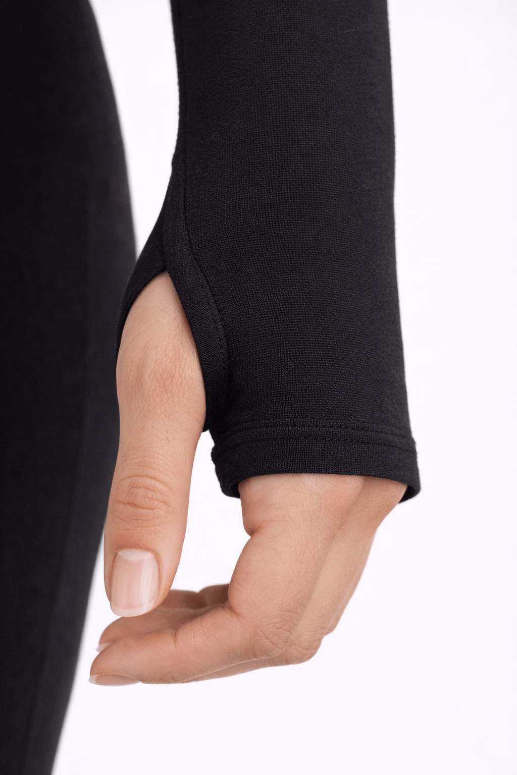 Oysho SİYAH Parmak Geçmeli Likralı Body