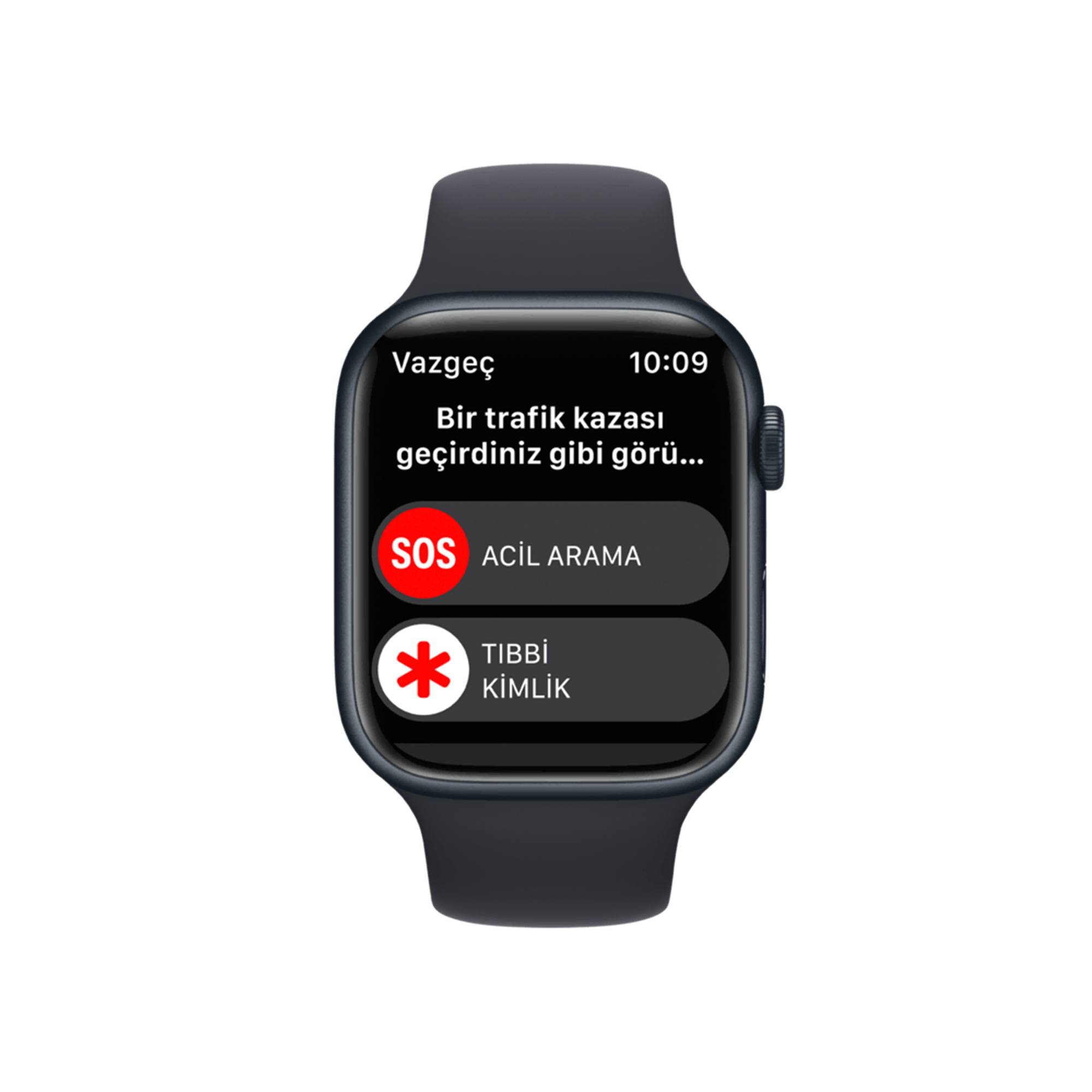 Apple Watch Series 8, 45mm Gece Yarısı Akıllı Saat