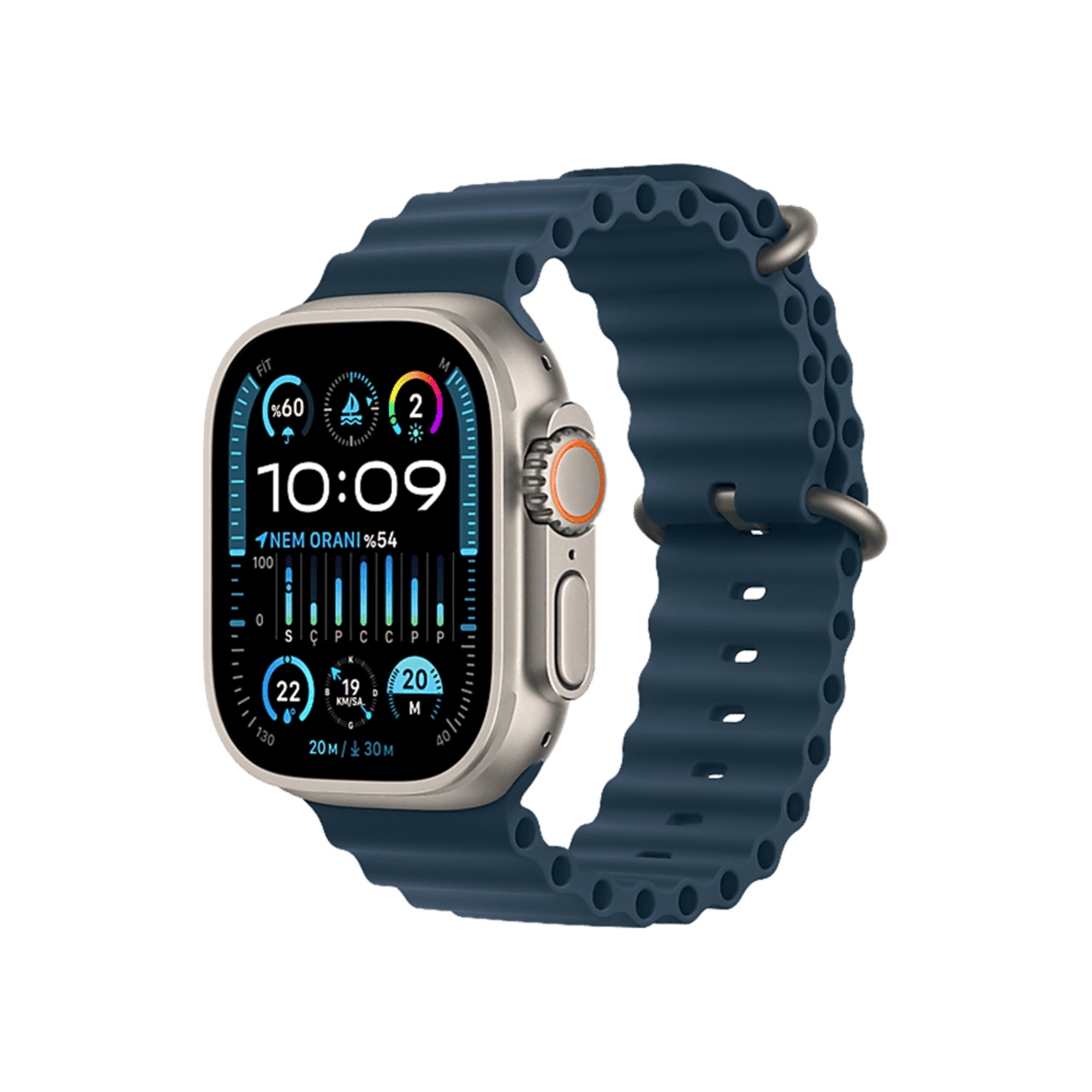 Apple Watch Ultra 2, 49mm Okyanus Mavisi Akıllı Saat