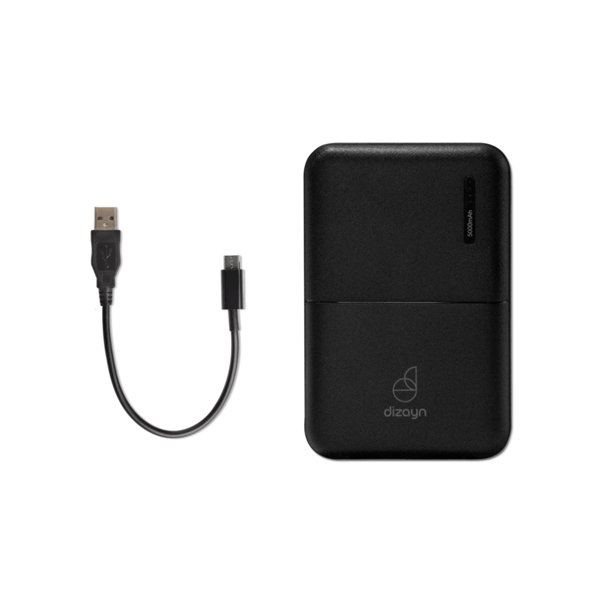 Dizayn D400 Powerbank 5000mAh USBC Siyah Cep Telefonu Aksesuarları