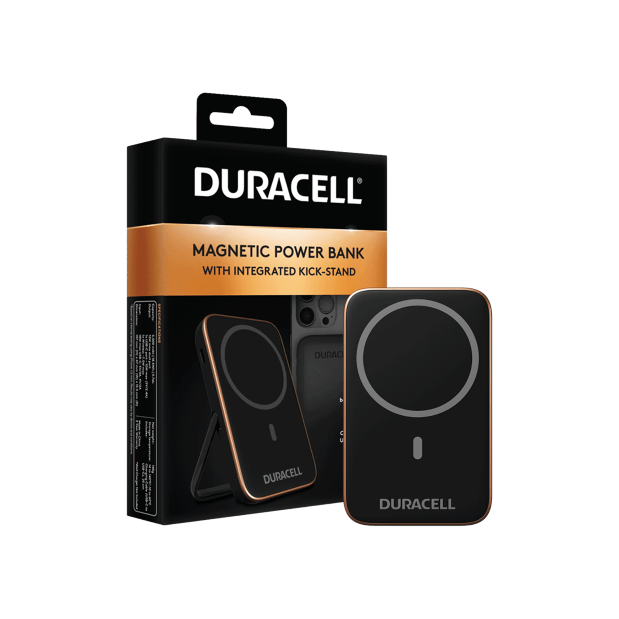 DURACELL 5000 PBANK MAGSAFE 12W BLACK Powerbank