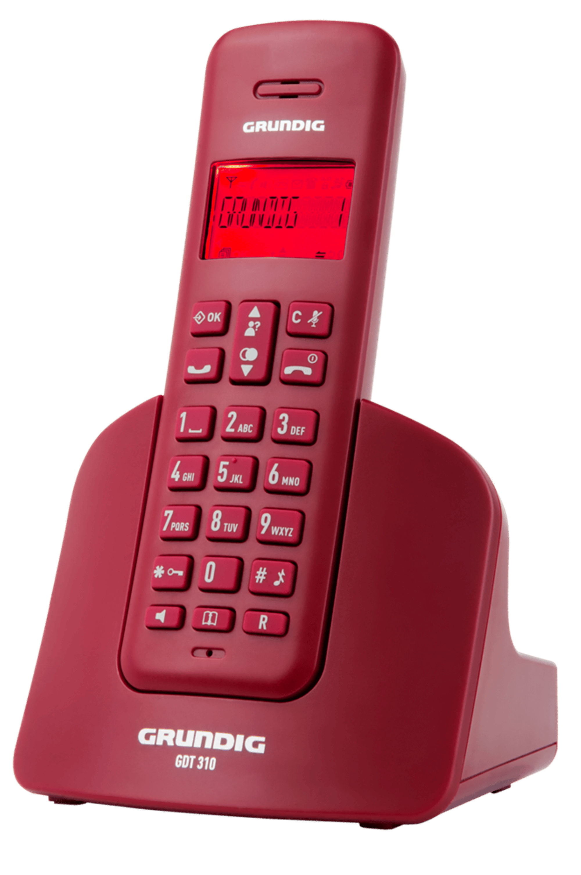 GRUNDIG GDT 310 Kırmızı Telsiz Telefon
