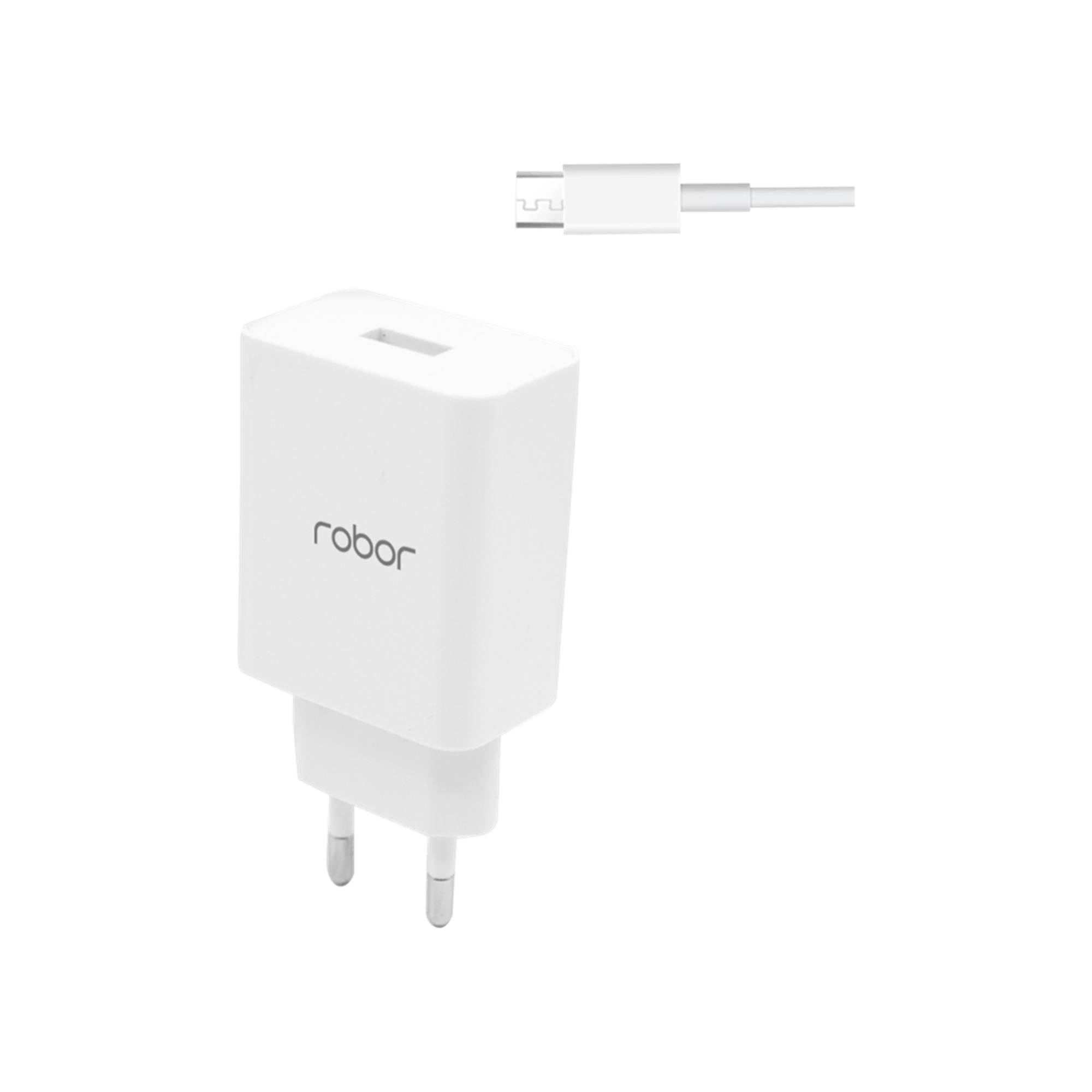 Robor Şarj Adap. R612 USB-C 1m Beyaz Cep Telefonu Aksesuarları