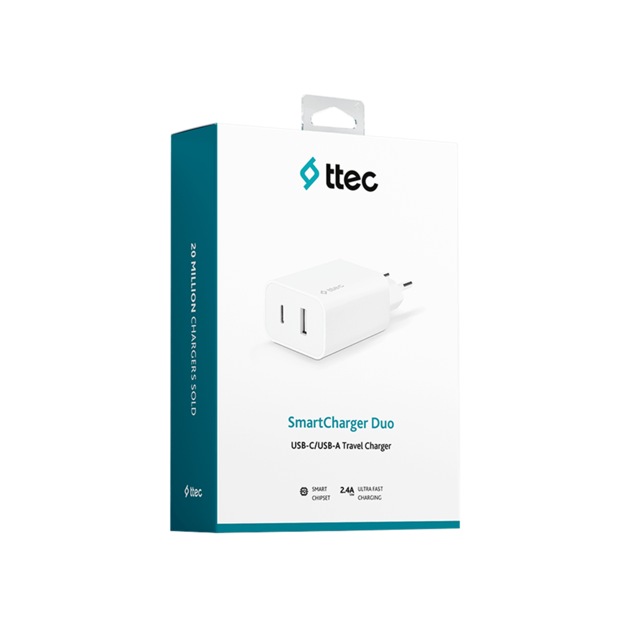 Ttec 2SCS25B SmartCharger DuoUSB-C+USB-A Cep Telefonu Aksesuarları