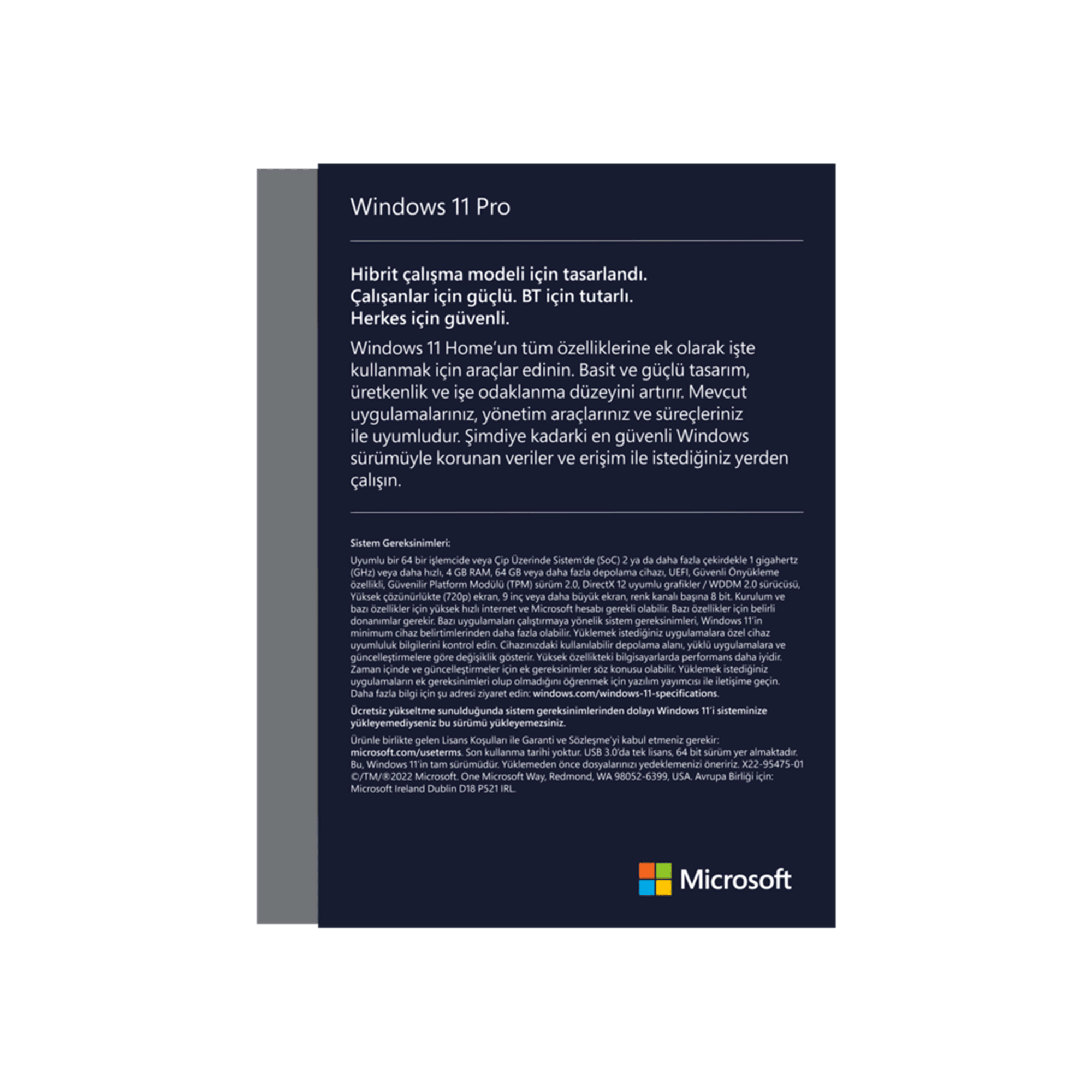 Windows 11 Pro OEM 64Bit Türkçe Bilgisayar Çevre Birimleri