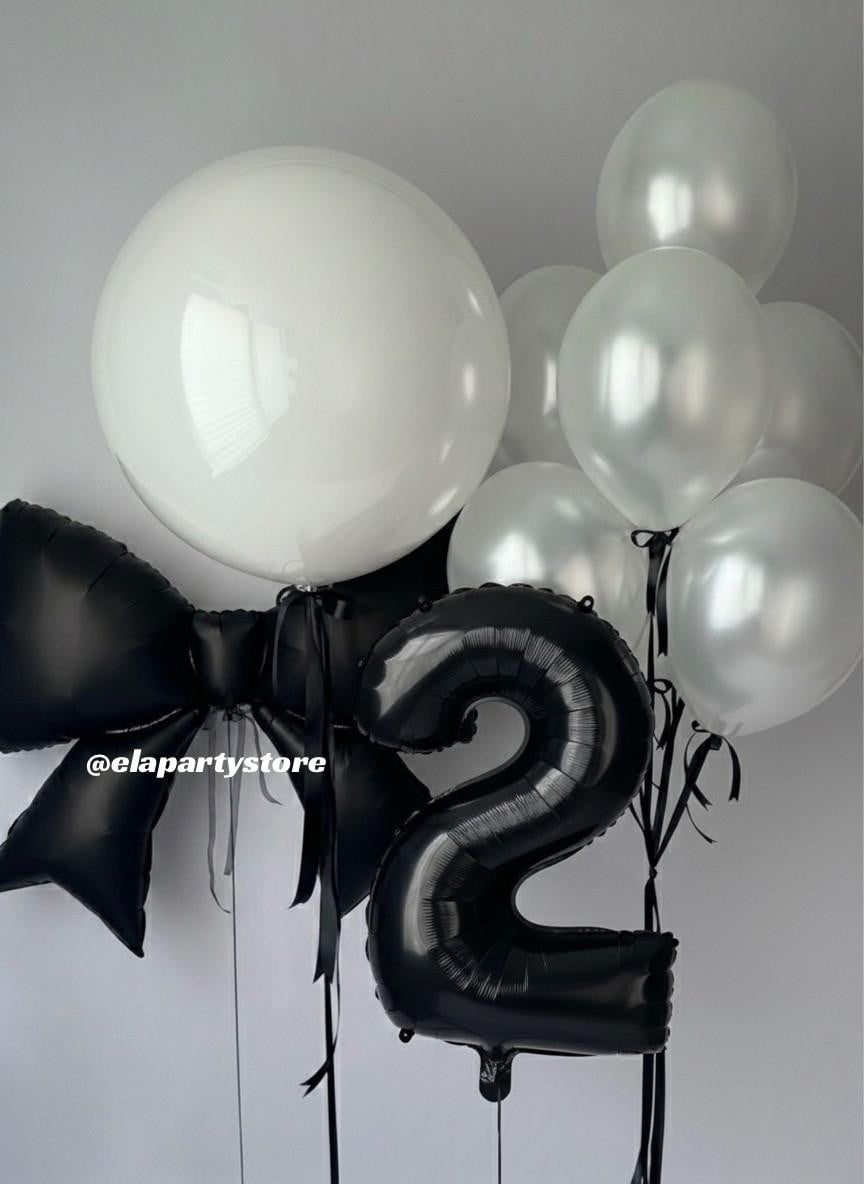  SİYAH ASALETİ FİYONK FOLYO BALON KONSEPT
