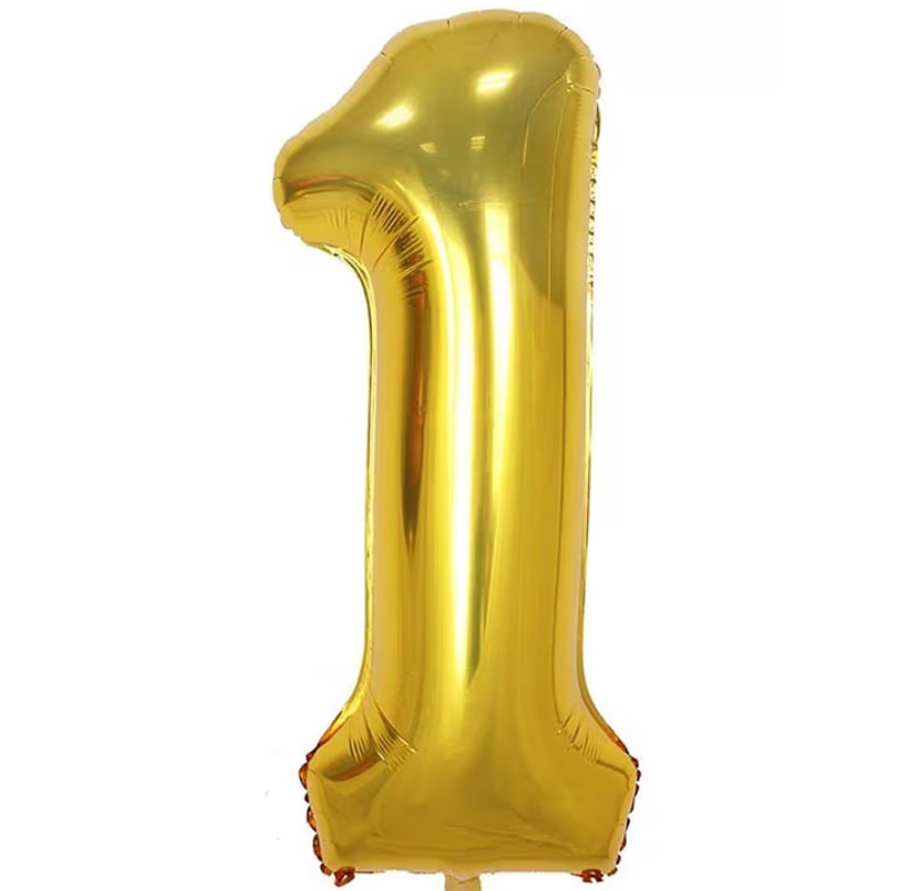 1 Gold Rakam Folyo Balon