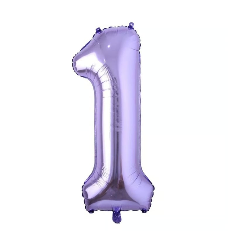 1 Mor Rakam Folyo Balon