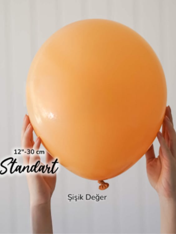 12 İnç Pastel Şeftali Balon (10 Adet)