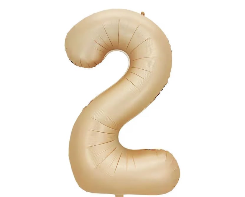 2 Bej Rakam Folyo Balon
