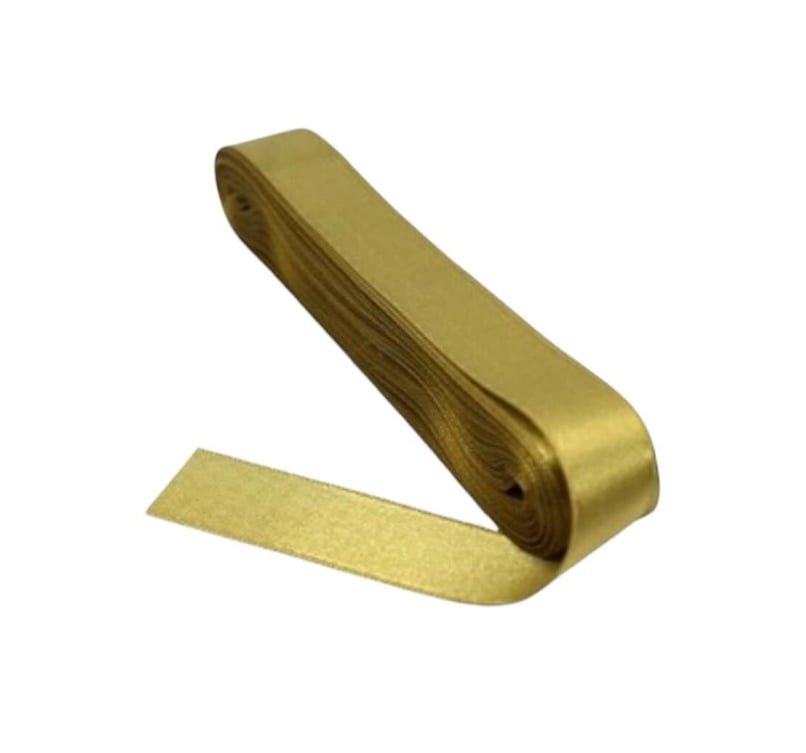 2 cm Gold Saten Kurdele 