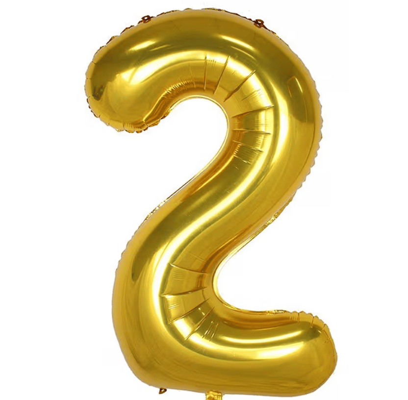 2 Gold Rakam Folyo Balon 75 cm