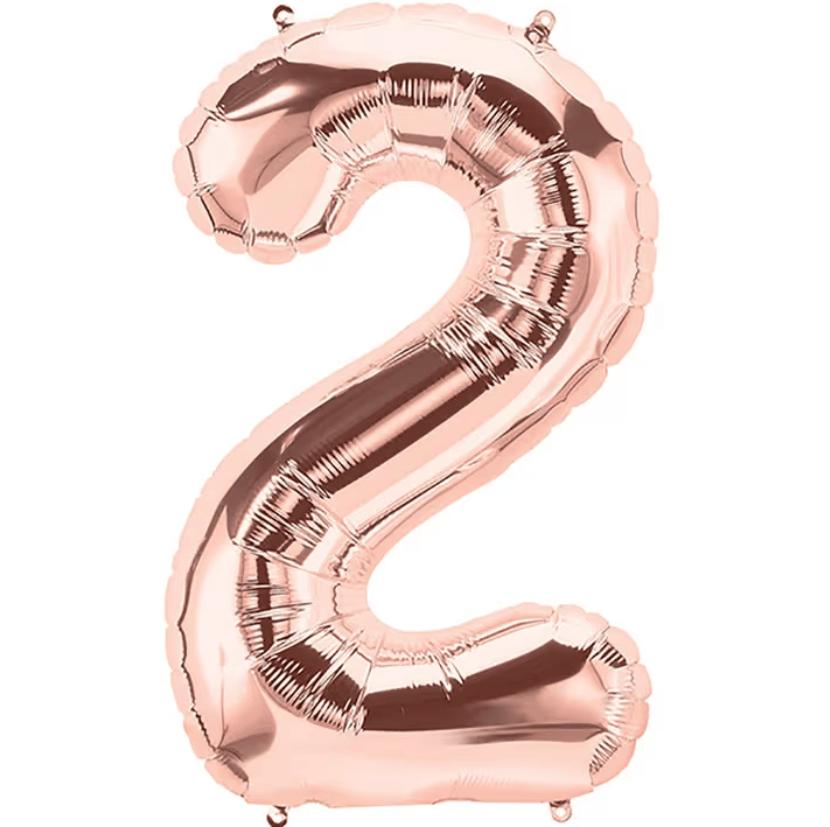 2 Rose Gold Rakam Folyo Balon