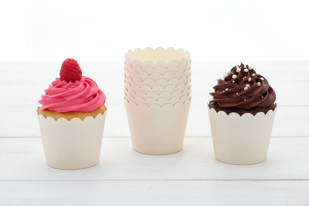 25'li Makaron Krem Cupcake Kek Kapsülü
