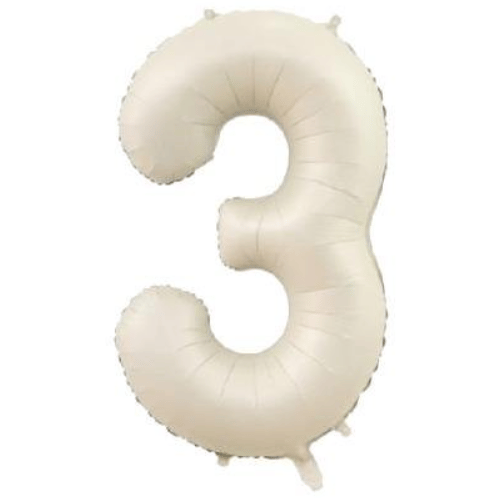 3 Krem Rakam Folyo Balon