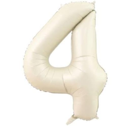 4 Krem Rakam Folyo Balon