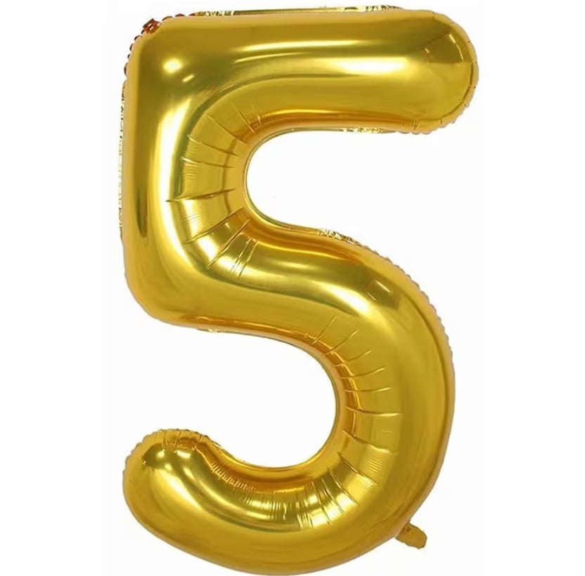 5 Gold Rakam Folyo Balon 75 cm