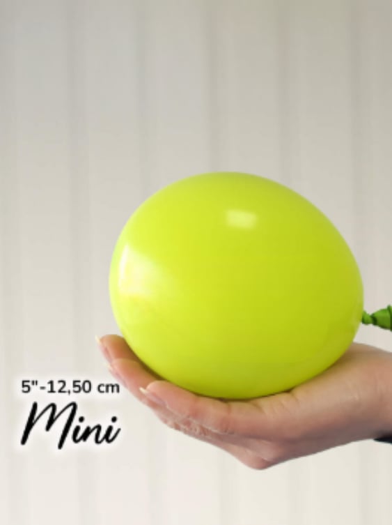 5 İnç Pastel Limon Yeşili Balon (10 Adet)