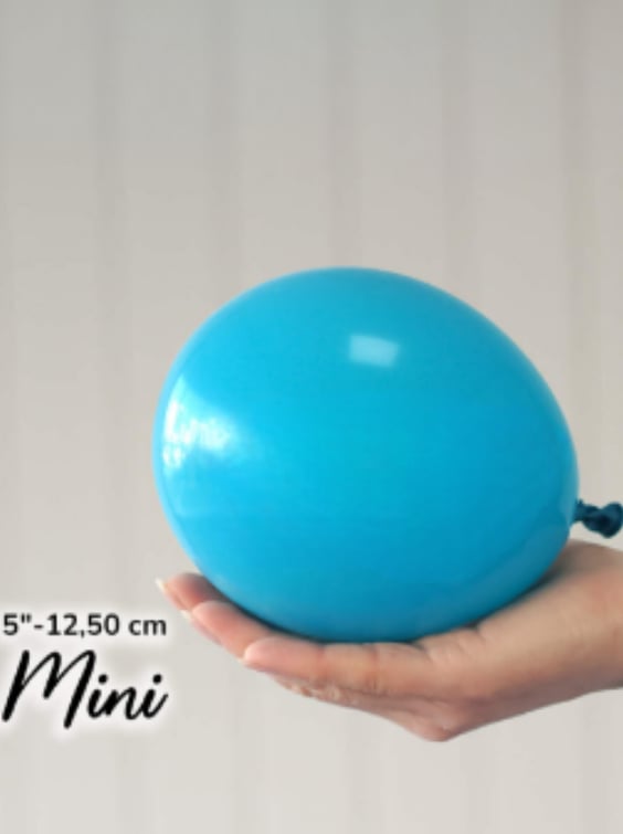 5 İnç Pastel Turkuaz Balon (10 Adet)