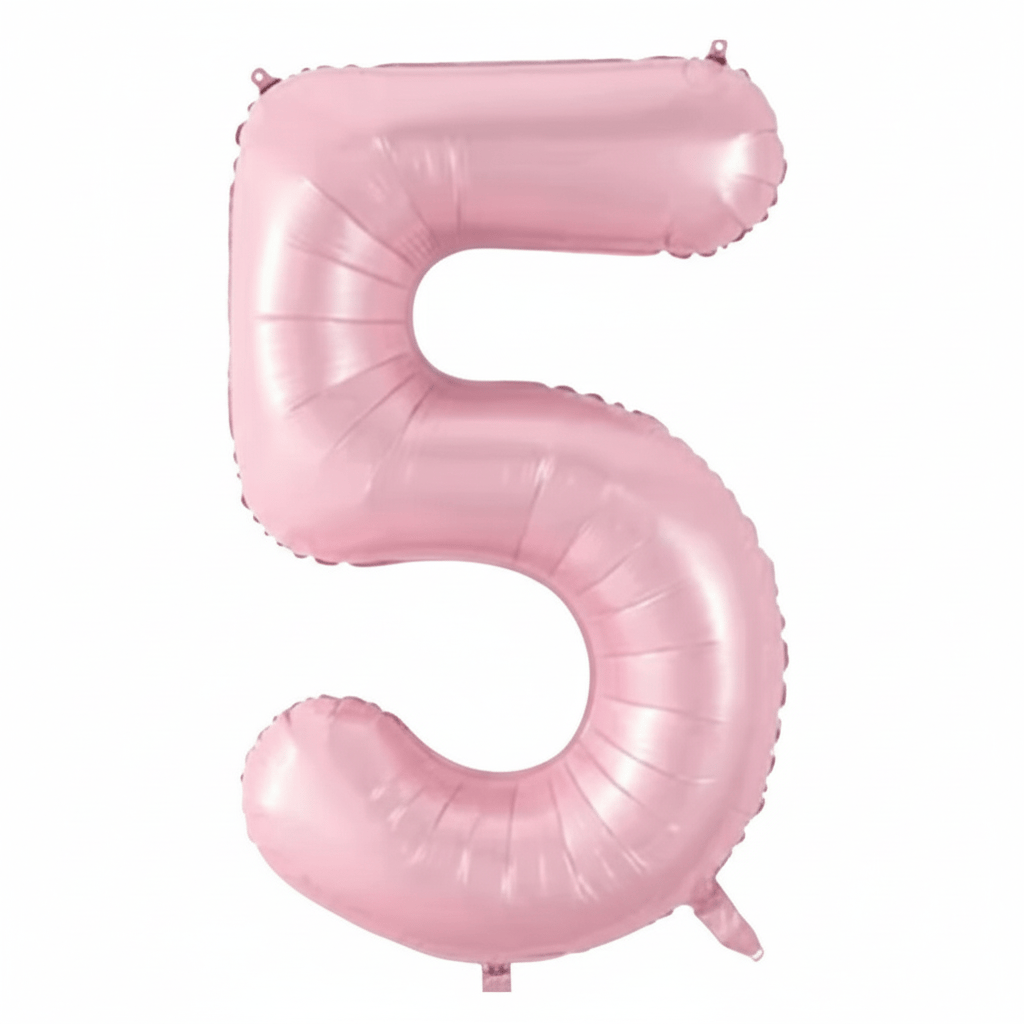 5 Pembe Rakam Folyo Balon