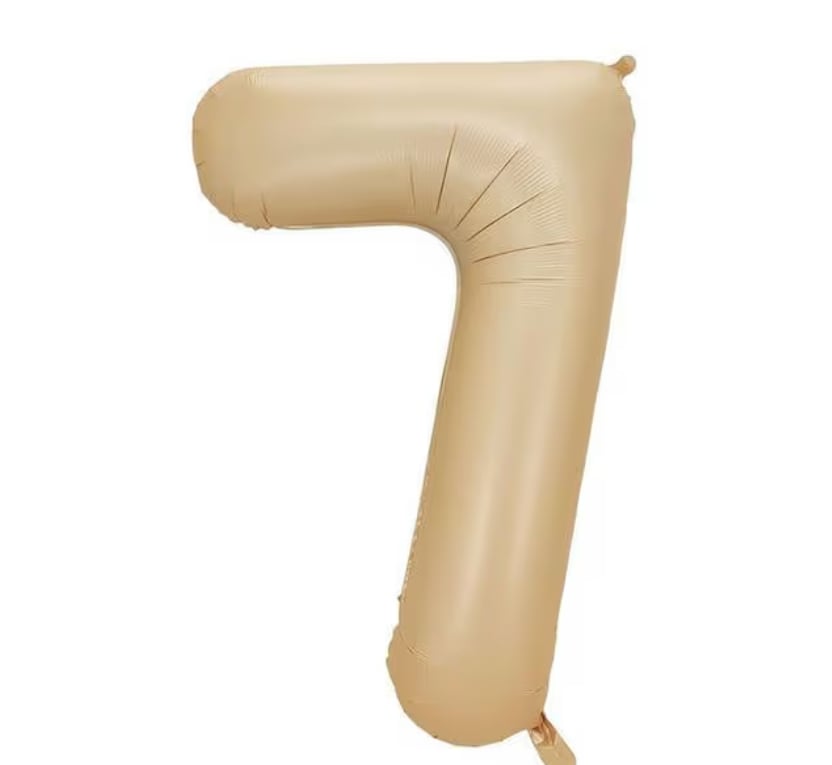 7 Bej Rakam Folyo Balon