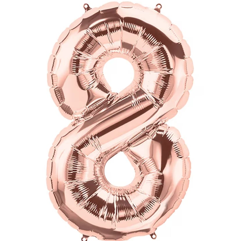 8 Rose Gold Rakam Folyo Balon