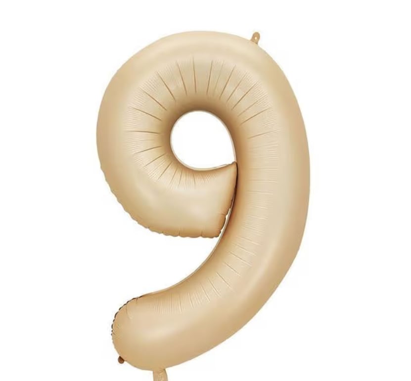 9 Bej Rakam Folyo Balon