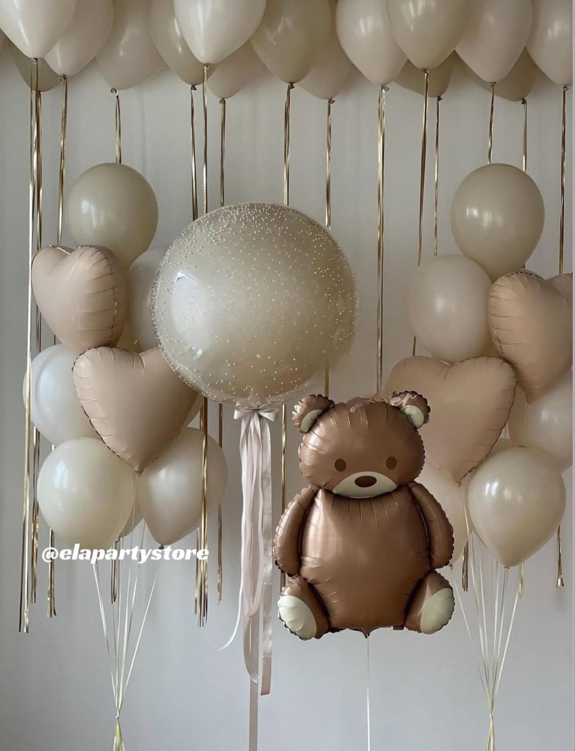 BEJ KALP RETRO AYI FOLYO BALON KONSEPT