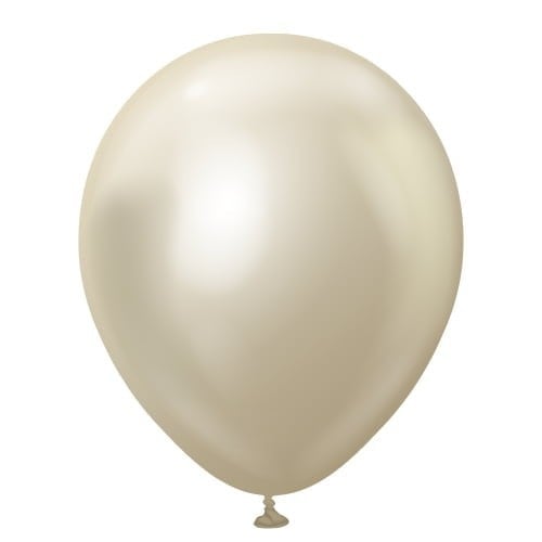 Beyaz Altın Krom Balon (5 Adet)