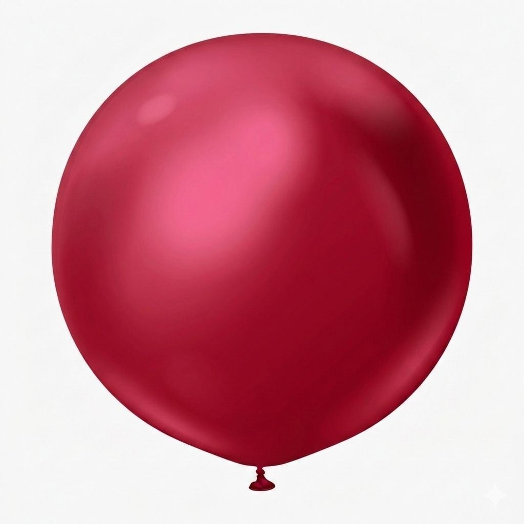 Büyük Kırmızı Krom Balon