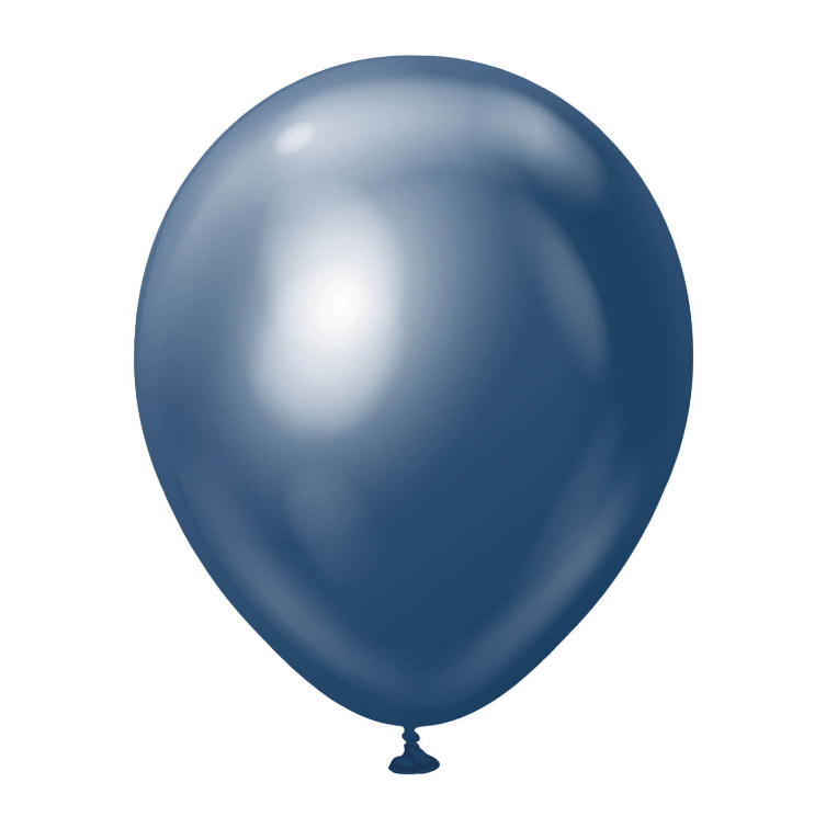 Gece Mavisi Krom Balon (5 Adet)