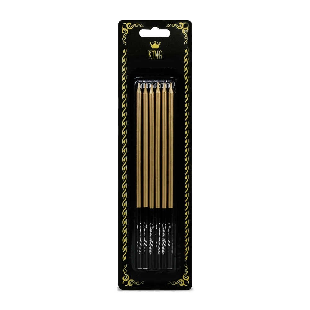 Gold Kalem Mum 6'lı