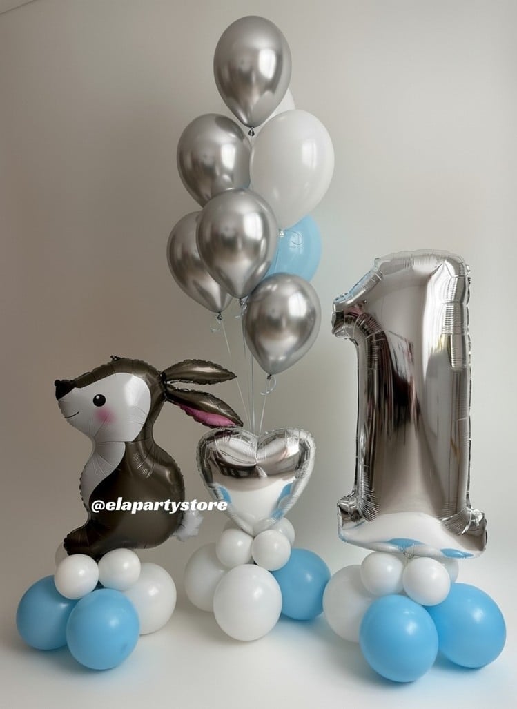GÜMÜŞ IŞILTILI FOLYO BALON KONSEPT