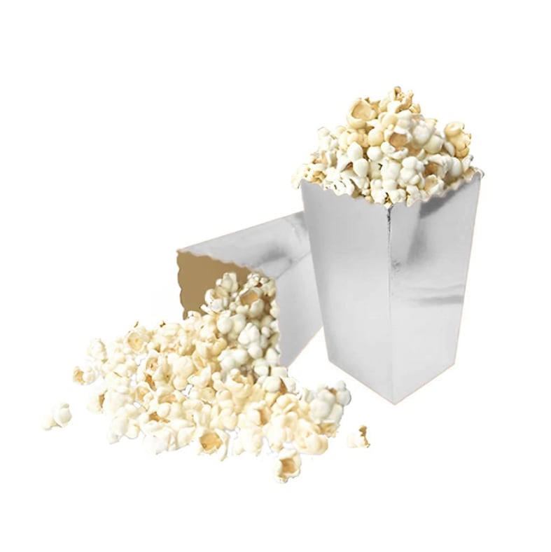 Gümüş Mısır Popcorn Kutusu 8'li