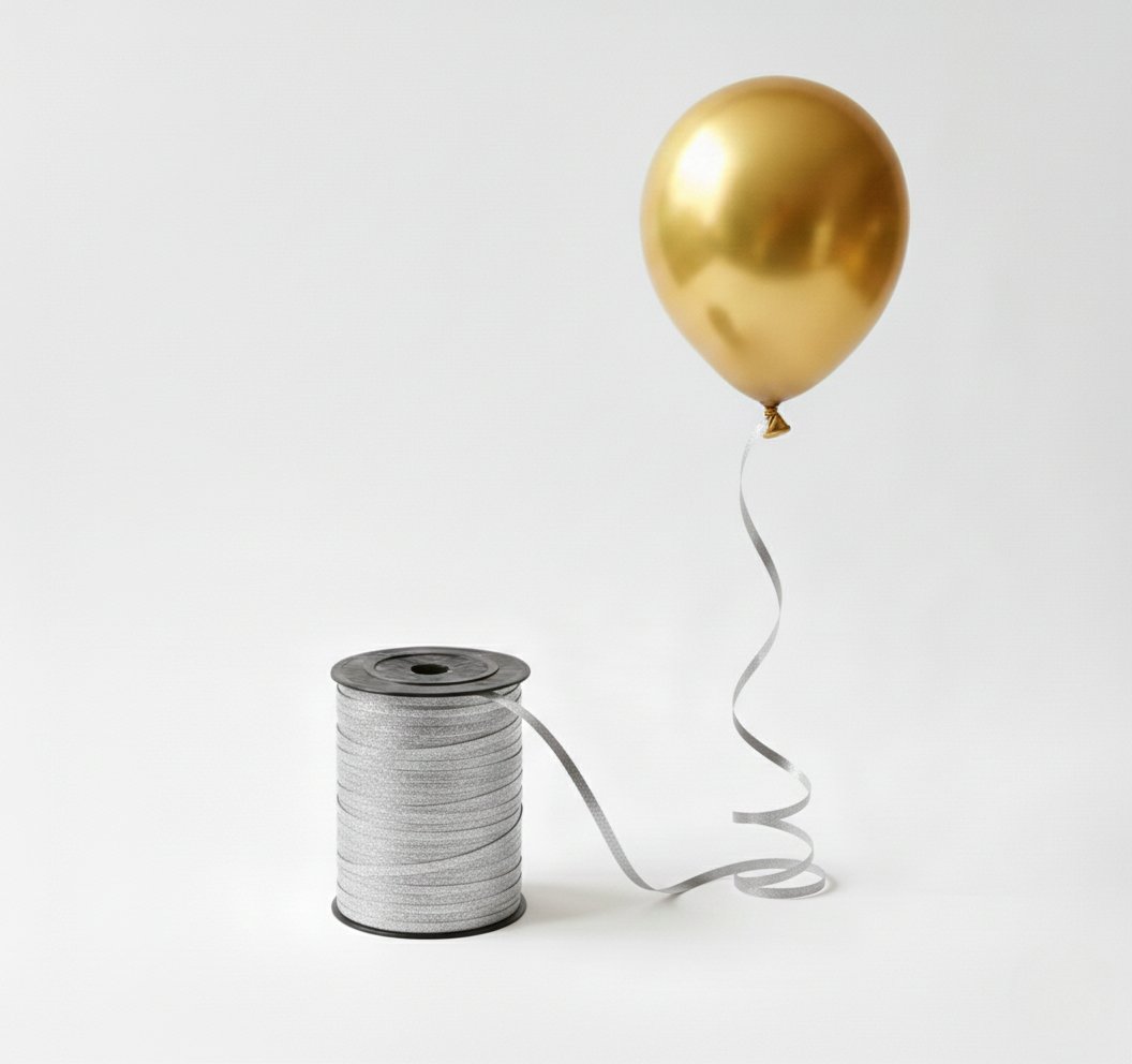 Gümüş Rafya Balon İpi 200 Metre