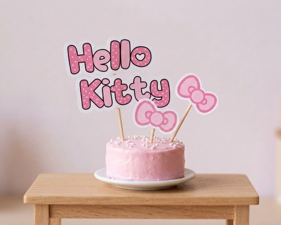 Hello Kitty Temalı Pasta Süsü