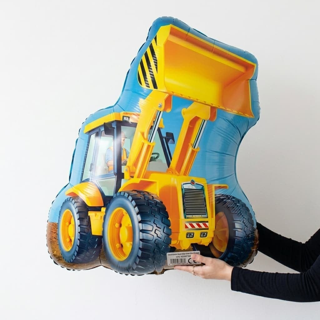 İnşaat Temalı Dozer Folyo Balon
