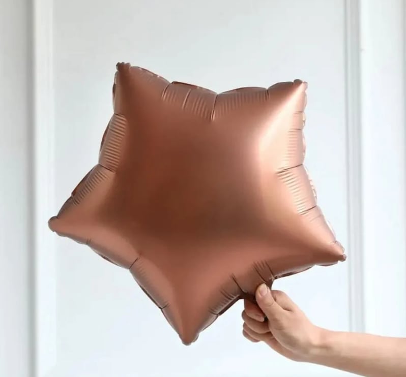 Kahverengi Yıldız Folyo Balon