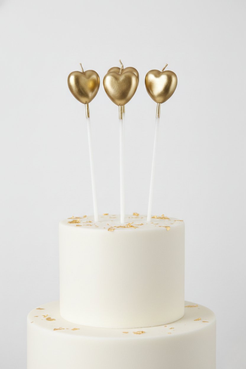 Kalp Mum Gold 4'lü