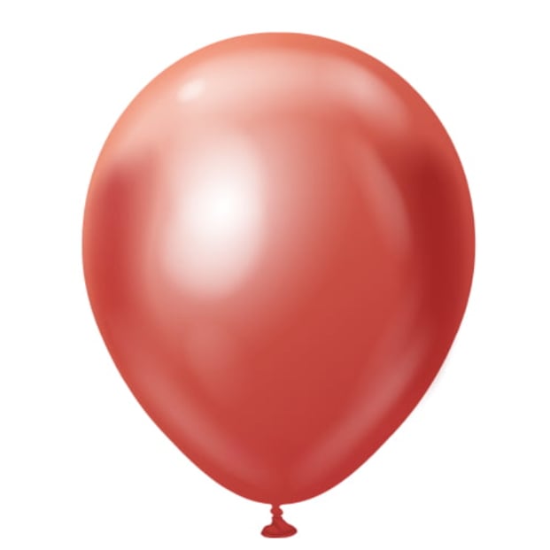 Kırmızı Krom Balon (5 Adet)