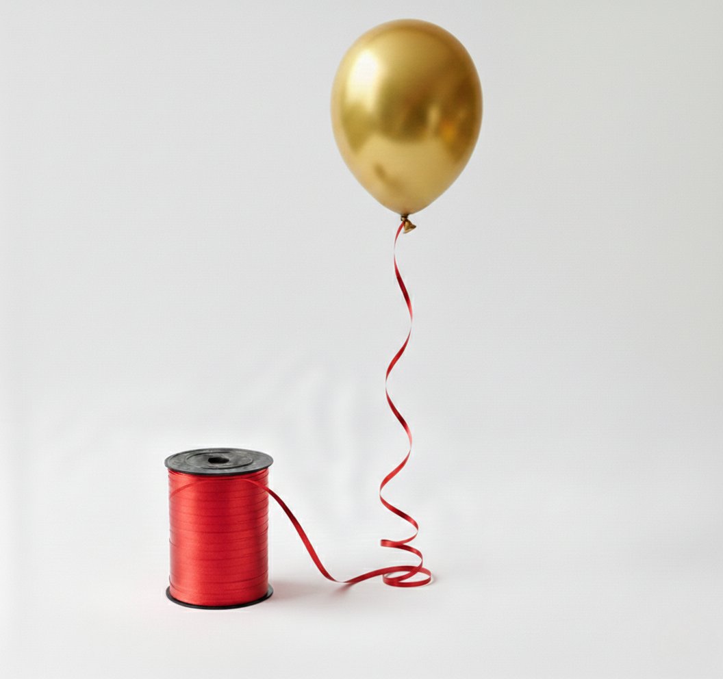 Kırmızı Rafya Balon İpi 200 Metre
