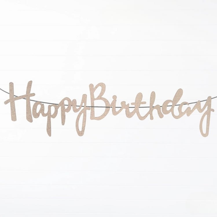 Kraft İthalik Kaligrafi Happy Birthday Yazı
