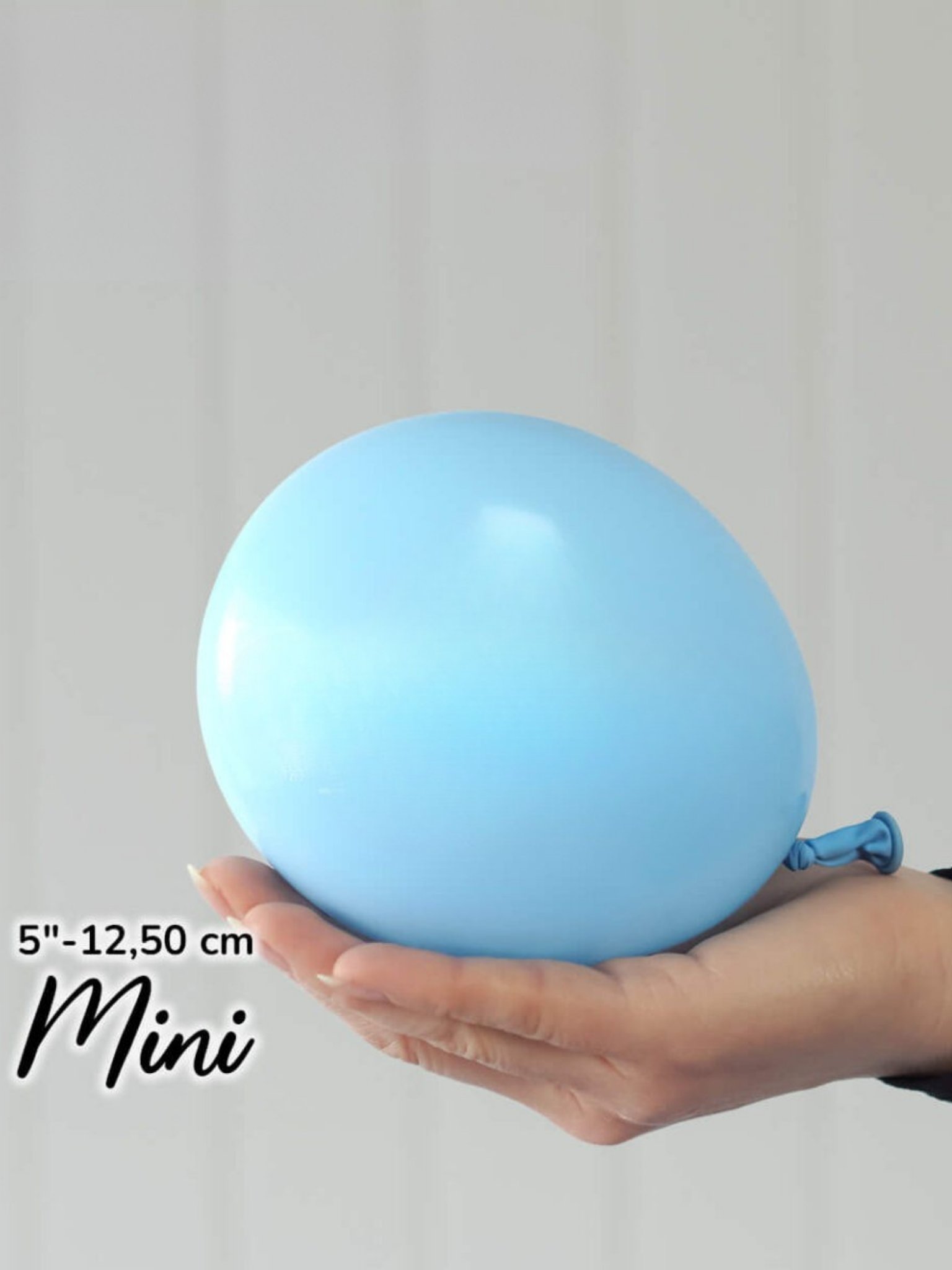 Küçük Makaron Mavi Balon (10 Adet)