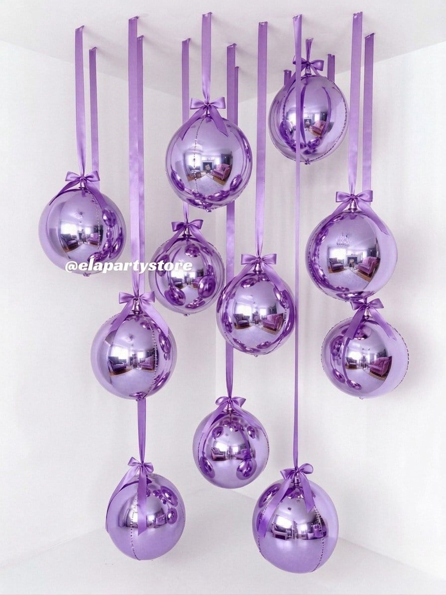 LİLA 4D KÜRE FOLYO BALON SARKIT KONSEPT