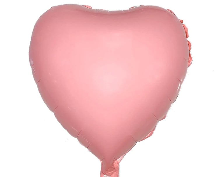 Makaron Pembe Kalp Folyo Balon