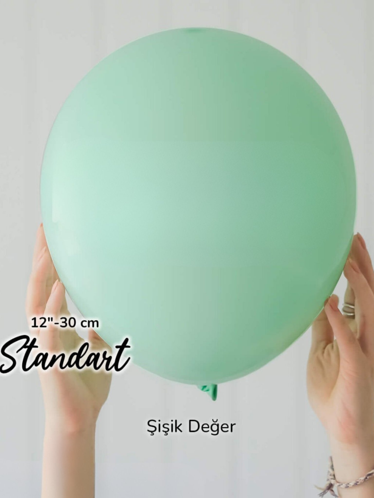 Makaron Su Yeşili Balon (10 Adet)