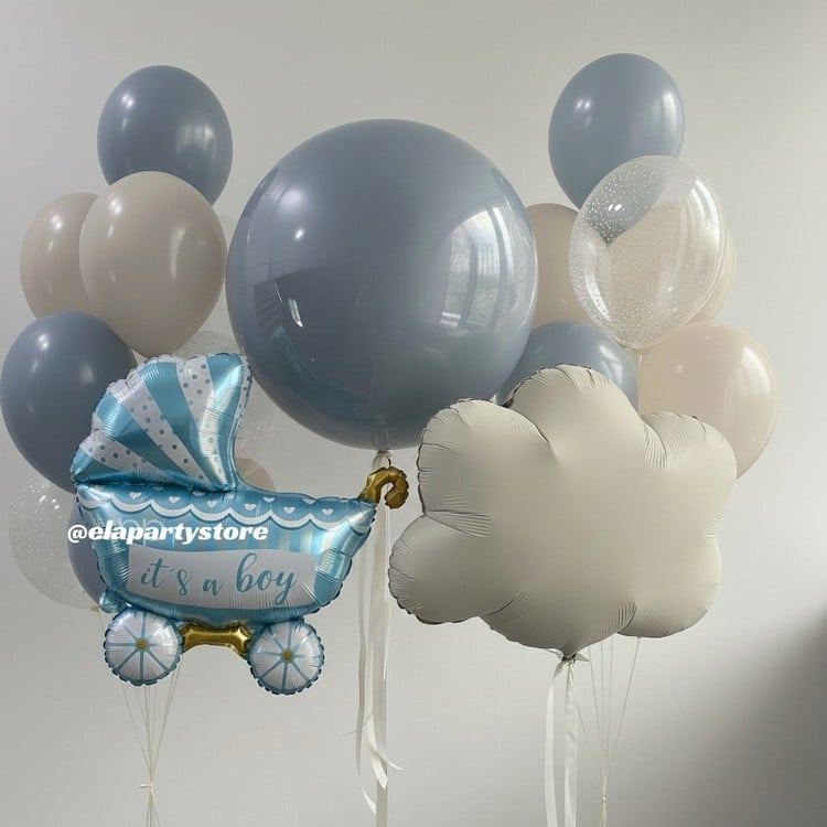 MAVİ BEBEK KARŞILAMASI FOLYO BALON KONSEPT