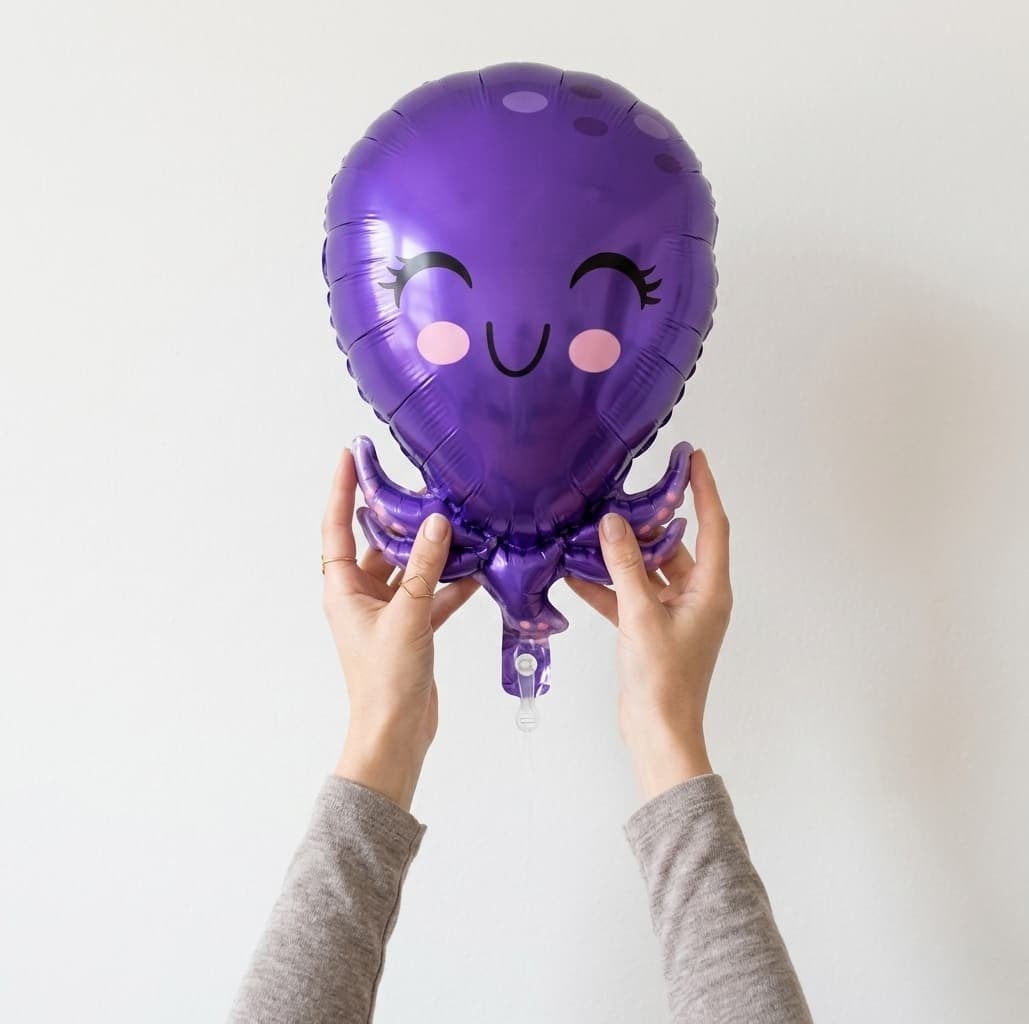 Mor Ahtapot Folyo Balon