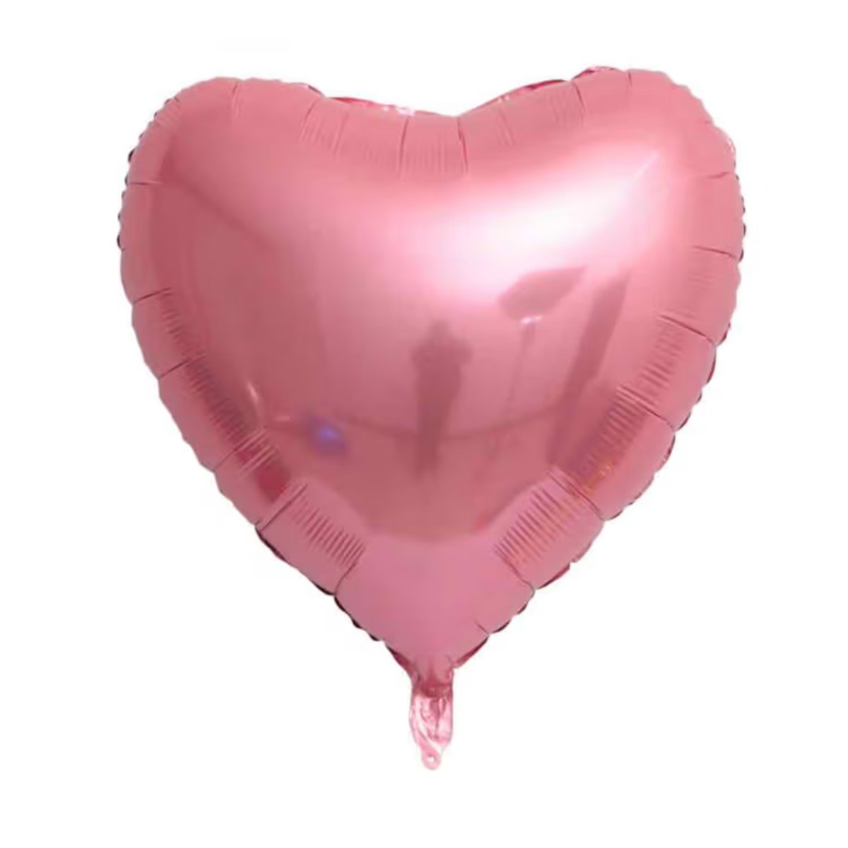 PARLAK PEMBE KALP FOLYO BALON